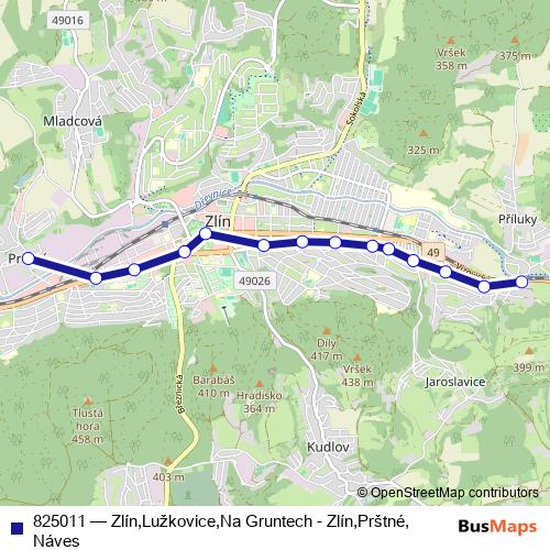 825011 trolleybus Line Map