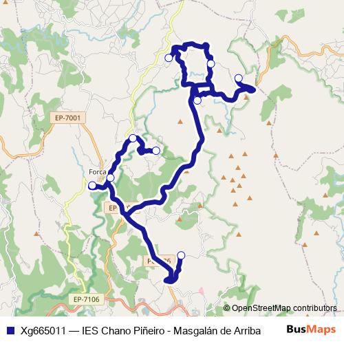 Xg665011 bus Line Map