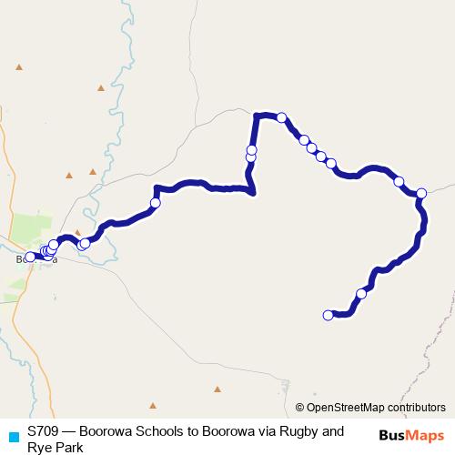 S709 bus Line Map
