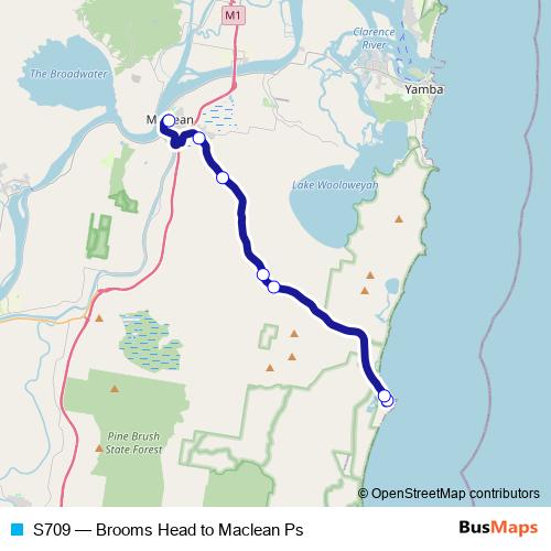 S709 bus Line Map