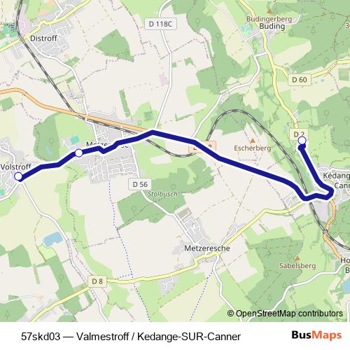 57skd03 bus Line Map