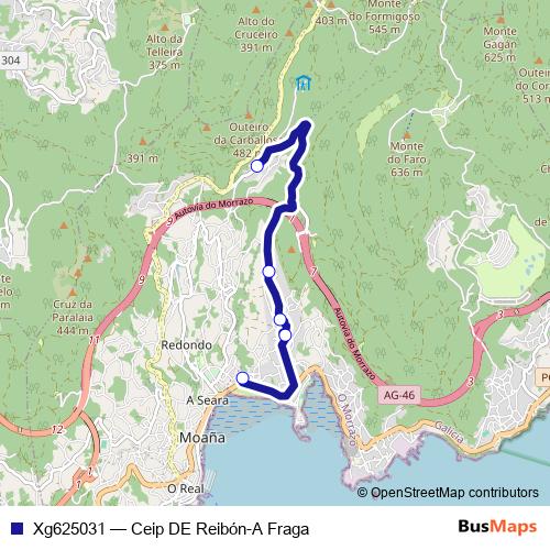 Xg625031 bus Line Map