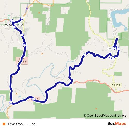 Lewiston bus Line Map