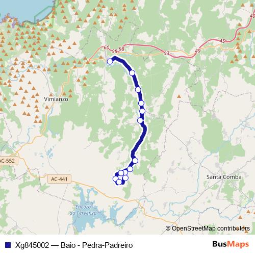 Xg845002 bus Line Map