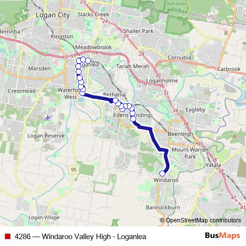 4286 bus Line Map