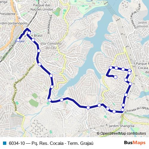 6034-10 bus Line Map