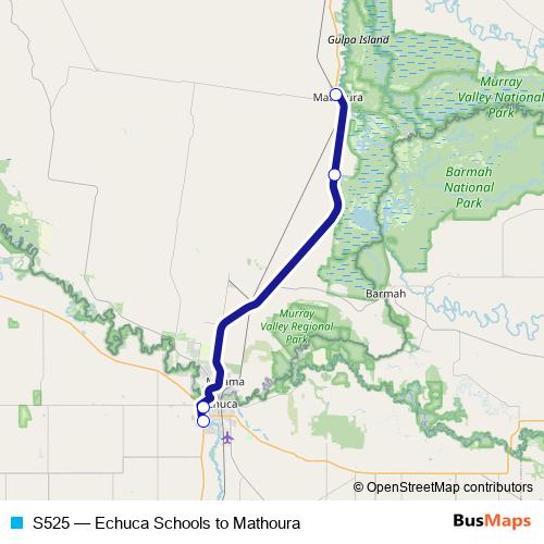 S525 bus Line Map