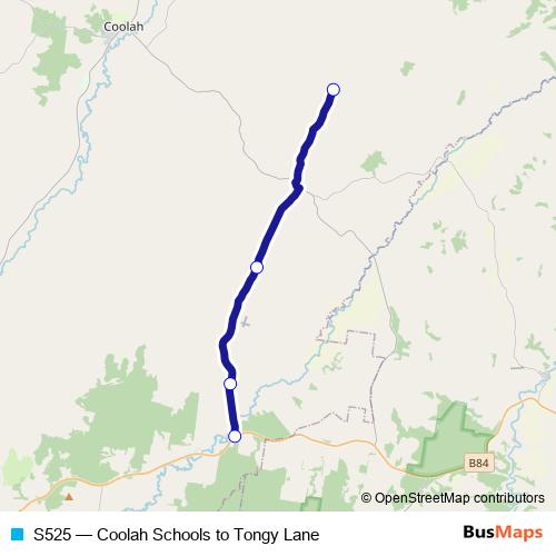 S525 bus Line Map
