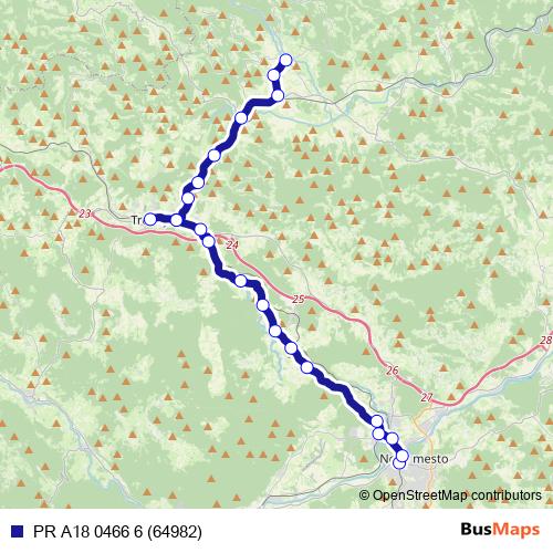PR A18 0466 6 (64982) bus Line Map