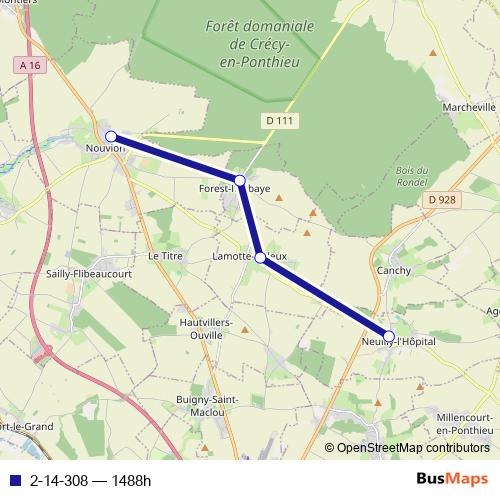2-14-308 bus Line Map