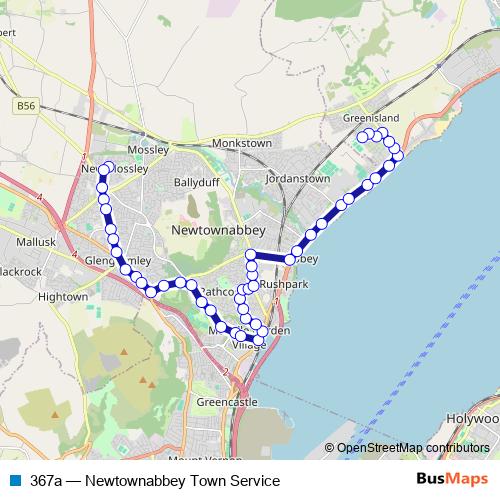 367a bus Line Map