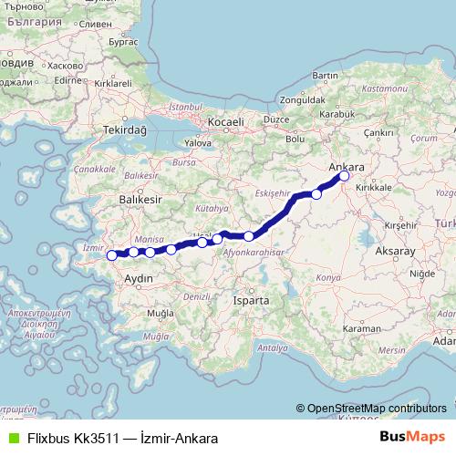 Flixbus Kk3511 bus Line Map