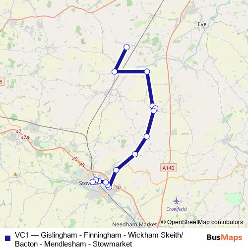 VC1 bus Line Map