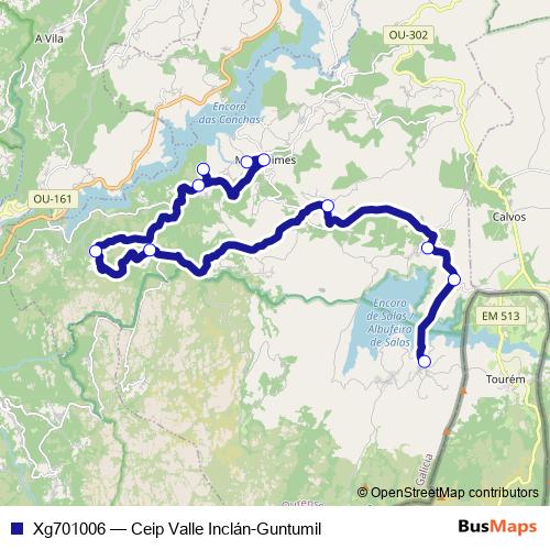 Xg701006 bus Line Map