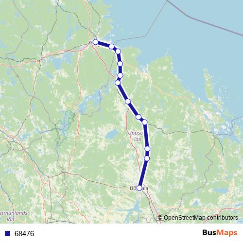 68476 bus Line Map
