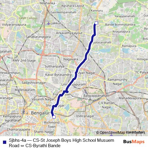 Sjbhs-4a bus Line Map