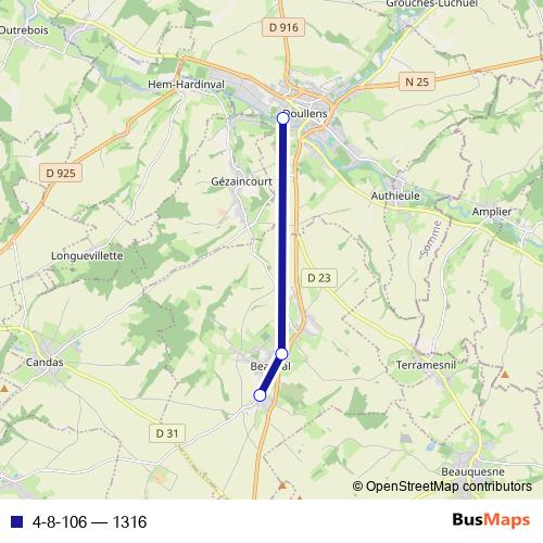 4-8-106 bus Line Map