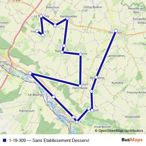 1-19-309 bus Line Map
