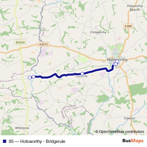 85 bus Line Map