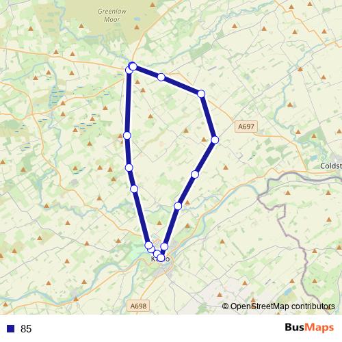 85 bus Line Map
