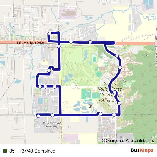 85 bus Line Map