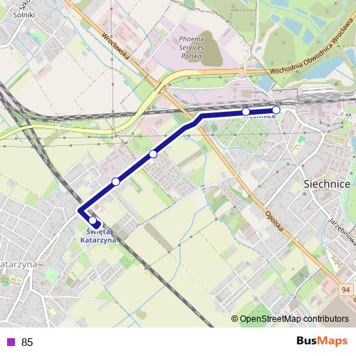 85 bus Line Map