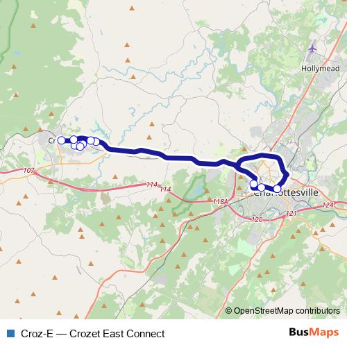 Croz-E bus Line Map