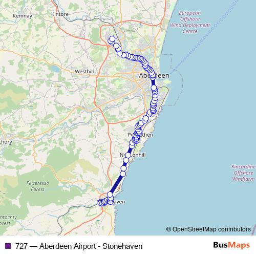 727 bus Line Map