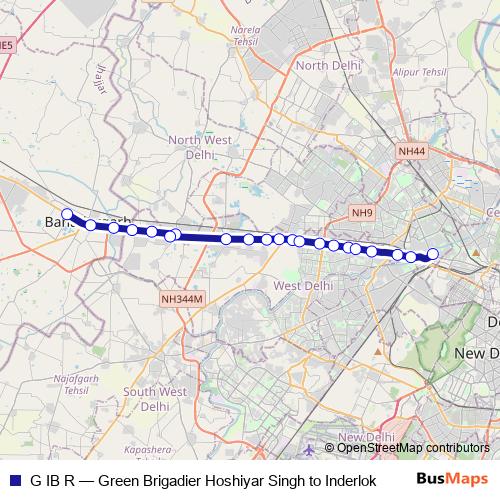 G IB R metro Line Map