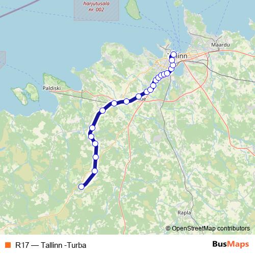 R17 rail Line Map