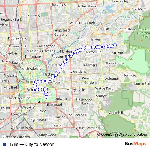 178s bus Line Map
