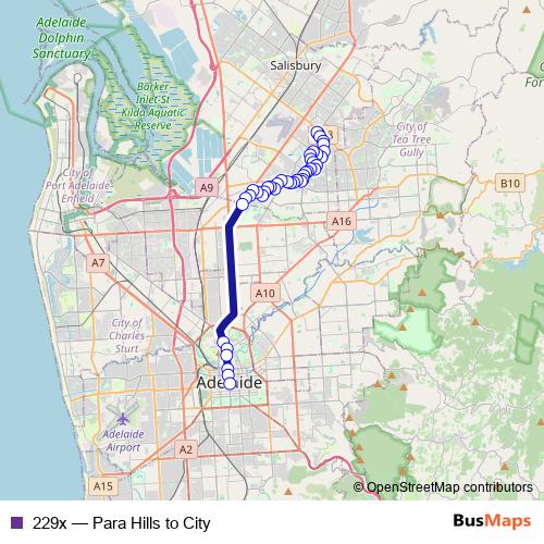 229x bus Line Map