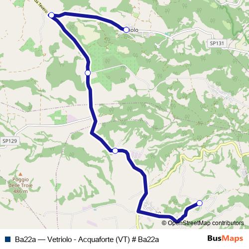 Ba22a bus Line Map