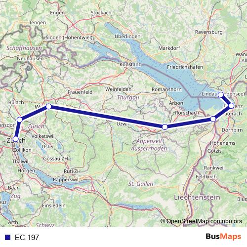 EC 197 rail Line Map
