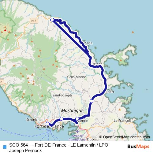 SCO 564 bus Line Map