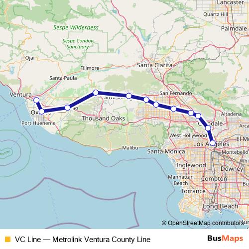 VC Line rail Line Map