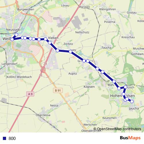 800 bus Line Map