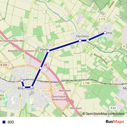 800 bus Line Map