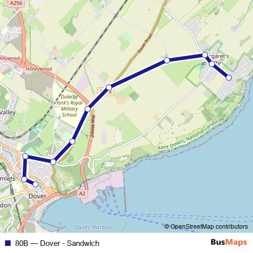 80B bus Line Map