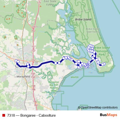 7318 bus Line Map