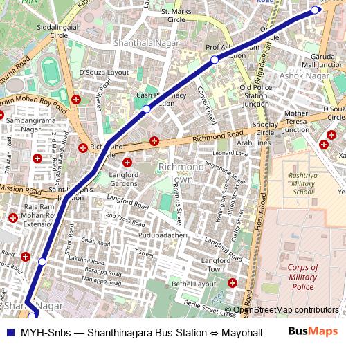 MYH-Snbs bus Line Map