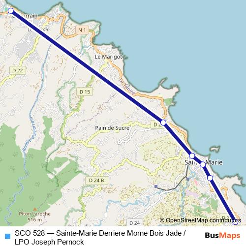 SCO 528 bus Line Map