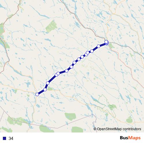 34 bus Line Map