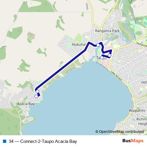 34 bus Line Map