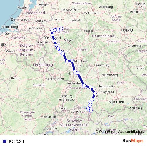 IC 2528 rail Line Map