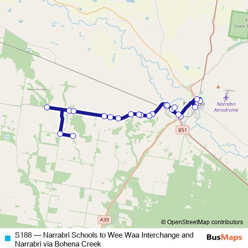S188 bus Line Map