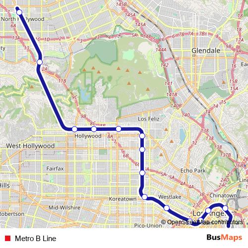 Metro B Line metro Line Map