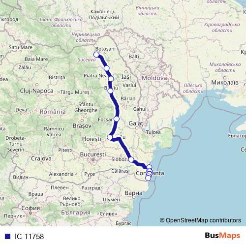 IC 11758 rail Line Map