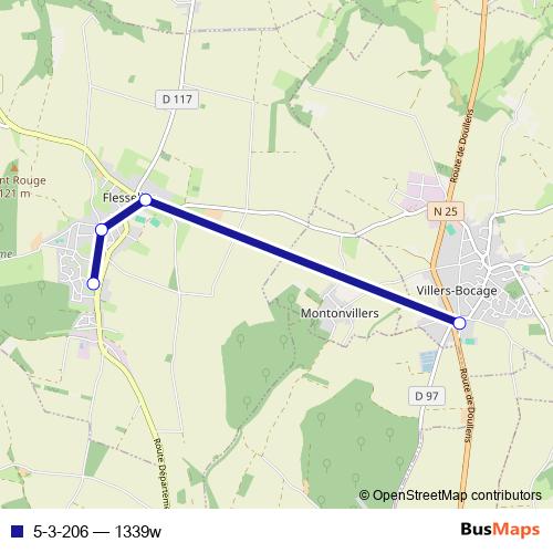 5-3-206 bus Line Map