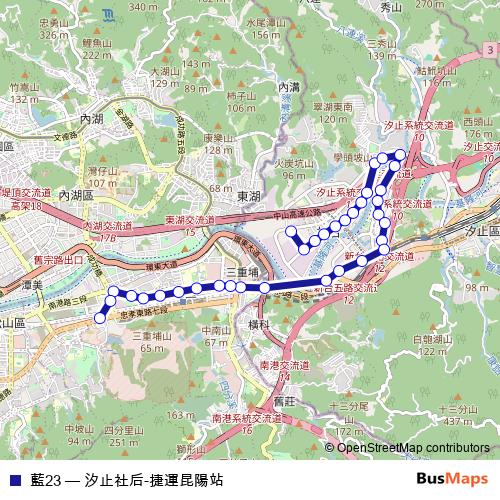 藍23 bus Line Map
